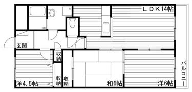 ハーモニー三幸Iの間取り画像