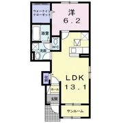 シエロガーデン観音寺 Bの間取り画像