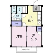 サンシティ臼井 Bの間取り画像