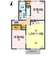セジュールアサヒ B棟の間取り画像
