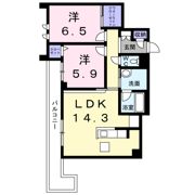 ロイヤルシャーメゾン中俊の間取り画像