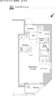プラウドフラット東神田の間取り画像