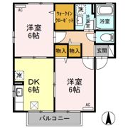 ヴィラ南雲 A/Bの間取り画像