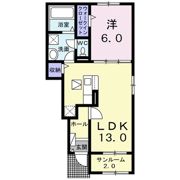 ピュア ライヴ XⅢ A棟の間取り画像