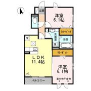 ラ ペ・クロシェットの間取り画像