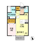 エール ド クラージュ Bの間取り画像