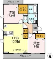 コージーコート・Fの間取り画像
