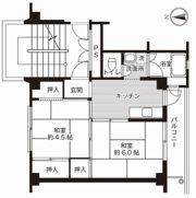 ビレッジハウス境港第二1号棟の間取り画像