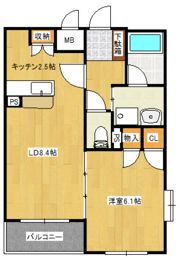 【己斐中】カサグランデⅢの間取り画像