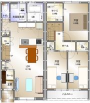 アフィット矢野東の間取り画像