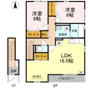 レセンテKaz B棟の間取り画像