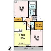 リバブル北高下A棟 Aの間取り画像