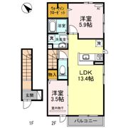 エレスチャル Ⅰ 小野原の間取り画像