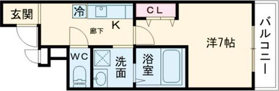 フジパレス鳳中町サウスの間取り画像