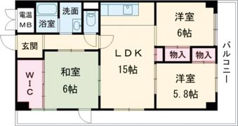 日商岩井三宮マンションの間取り画像