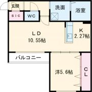 レスツオン厚別Ⅱの間取り画像