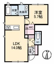 ペイトンプレイス A棟の間取り画像