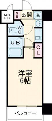 エステムコート神戸・三宮山手センティールの間取り画像
