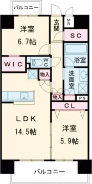 ラトゥール代官町EASTの間取り画像