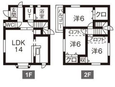 トータルプラン貸家 B棟の間取り画像