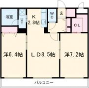コーポ八千代天神山の間取り画像