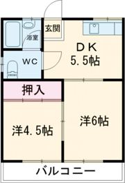 ハイツ風花の間取り画像