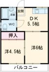 ハイツ風花の間取り画像