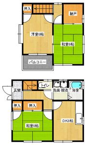 土橋貸住宅の間取り画像