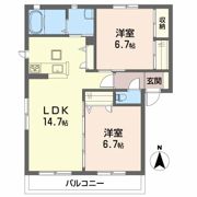 ハーミテージ B棟の間取り画像