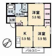 ディアス塩津 B棟の間取り画像