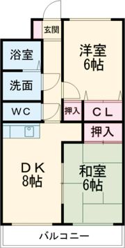 コンフォール石坂Dの間取り画像