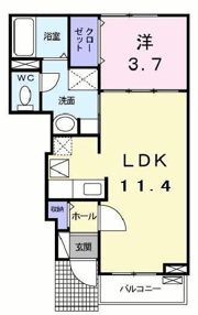 プランドール粟津の間取り画像