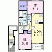 セイント パレス Bの間取り画像
