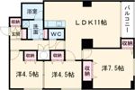 レーベン野幌の間取り画像