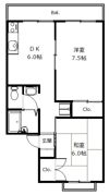 セジュール松室の間取り画像