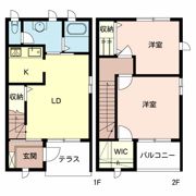 コーラル篠Aの間取り画像