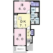カサブランカオアシスⅠの間取り画像