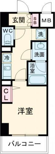 エスティライフ三宮東の間取り画像