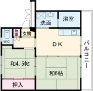 ビレッジハウス吉田宮小路2号棟の間取り画像