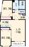 アヴニール平岸の間取り画像