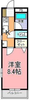 スプリングハイツ B棟の間取り画像