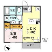 モンテローザ小待Aの間取り画像