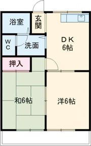 Uハイム加茂川 Aの間取り画像