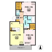 レインボーハウス（A）・エオス仲久保（B） Bの間取り画像