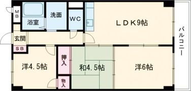 ベネフィス北在家の間取り画像