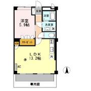 シャランテ橘Ⅰの間取り画像