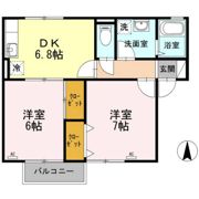 セジュール中吉野 B棟の間取り画像