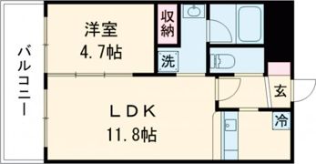 ALIVIO上水前寺の間取り画像