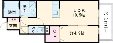 サンサージュ北条の間取り画像