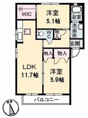 シャーメゾンひまわり A棟の間取り画像